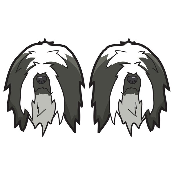 Bearded Collie Dog Decal, Dog Lover Decor Vinyl Sticker